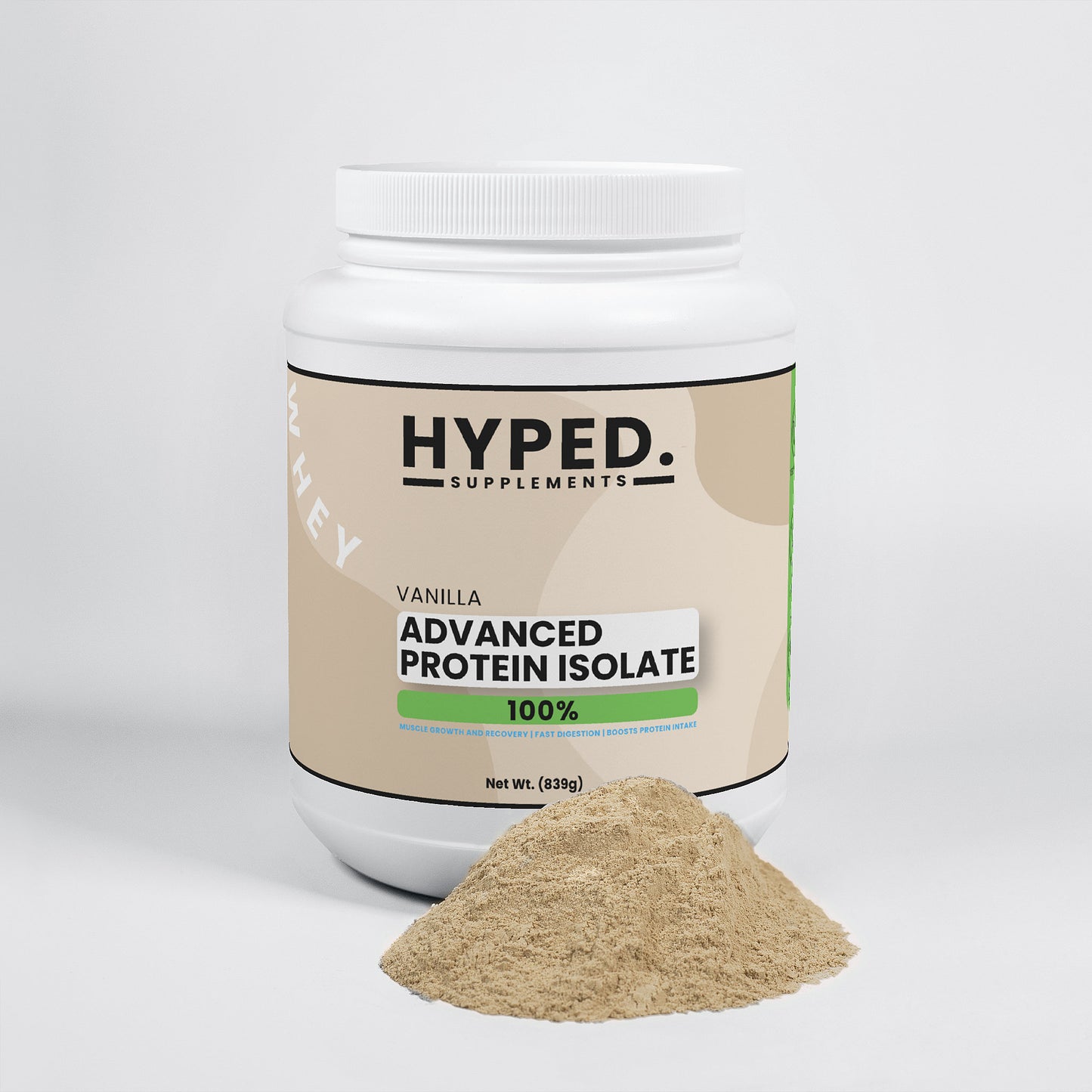 HYPED WHEY PROTEIN POWDER (VANILLA)