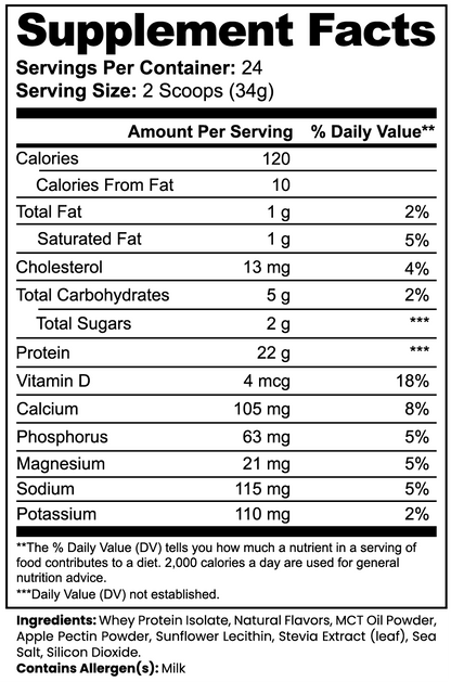 HYPED WHEY PROTEIN POWDER (VANILLA)